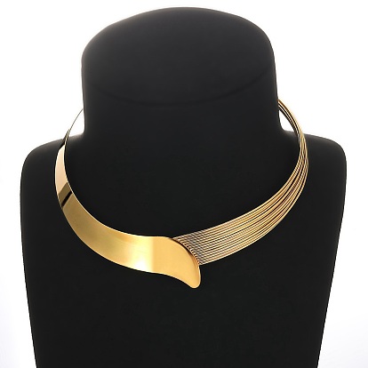 Stainless Steel Cuff Choker Necklace, Rigid Necklaces