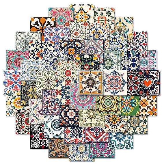 50шт. мультяшная плитка бумажная наклейка, самослипание, для чемодана, скейтборде, холодильник, шлем, оболочка мобильного телефона