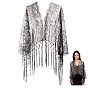 Съемная шаль из полиэстера с пайетками в виде павлина, аксессуары для одежды