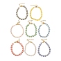 Enamel Ear of Wheat Link Chains Bracelet, Vacuum Plating 304 Stainless Steel Jewelry for Women