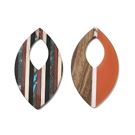 Большие подвески из орехового дерева со смолой, лошадиный глаз 