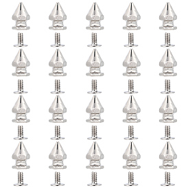 20шт. шипы из цинкового сплава с винтовым креплением, с винтом 20 шт., для поделок крутой заклепки панк