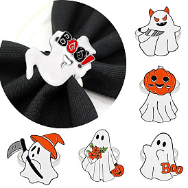 Halloween Napkin Buckle Funny White Ghost Pumpkin Napkin Ring Napkin Ring Ghost Festival Decoration