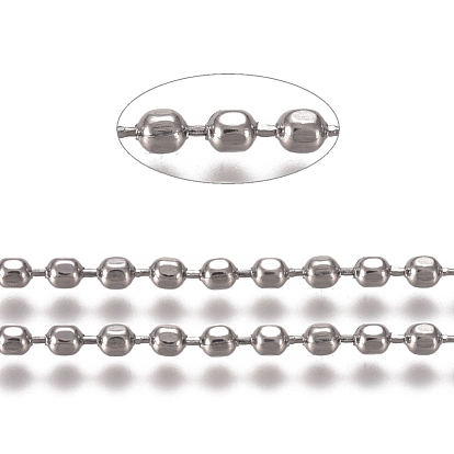 304 Stainless Steel Ball Chains, with Card Paper