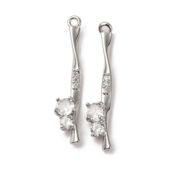 Латунные микро проложить кубического циркония подвески, без кадмия, без никеля и без свинца