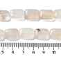 Natural White Agate Beads Strands, Rectangle