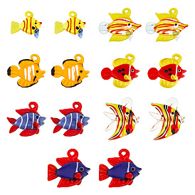 14 шт 7 стили подвески лэмпворк ручной работы, рыба