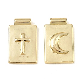 Латунные подвески, прямоугольные, золотые