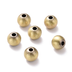 Rack Plating Brass Spacer Beads, Lead Free & Cadmium Free, Round
