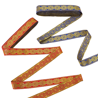 2 комплект 2 цвета этнический стиль вышивка полиэстеровые ленты, жаккардовая лента, тирольская лента, аксессуары для одежды, плоский