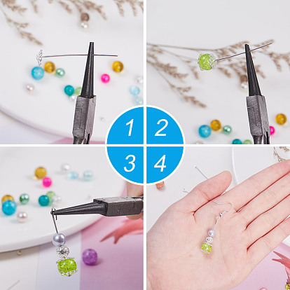 DIY Jewelry Sets, Mixed Material Beads, Iron Jump Rings, Brass Spacer Beads and Jewelry Pliers
