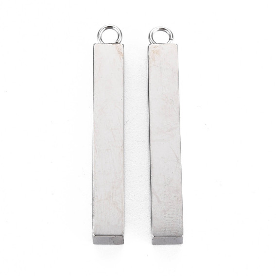 304 Stainless Steel Pendants, Rectangle