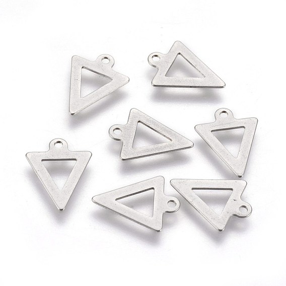 201 Stainless Steel Charm, Triangle