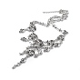 Alloy Skull Bib Necklace, Halloween Tassel Stackable Necklace for Women