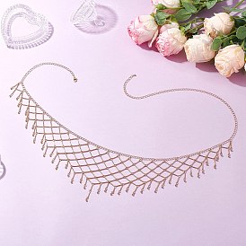 Латунные треугольные сетчатые цепочки с кисточками для танца живота