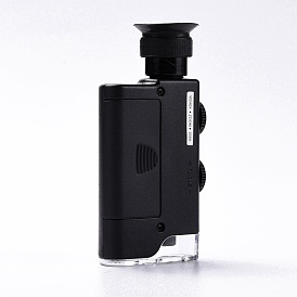 ABS Plastic LED Lighted Jewelry Loupe Magnifier, with 200~240X Acrylic Optical Lens, for Gems Coins Stamps