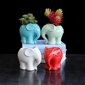  kka succulent ceramic flowerpot creative desktop elephant ornament cute cartoon small flowerpot