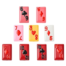 9 шт. 9 цвета окрашенные стеклянные бусины эмалевые бусины, бусины ручной работы, игральная карта