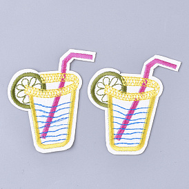 Computerized Embroidery Cloth Iron On Patches, Costume Accessories, Appliques, Drink