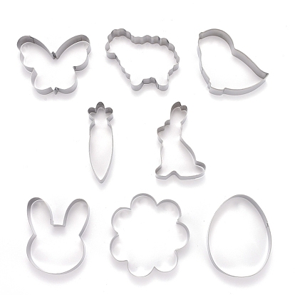 Stainless Steel Mixed Animal Shaped Cookie Candy Food Cutters Molds, for DIY Biscuit Baking Tool