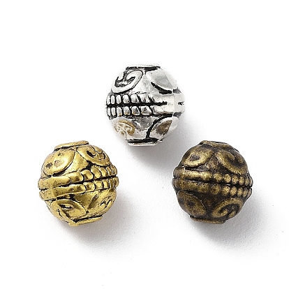 Tibetan Style Alloy Beads, Cadmium Free & Lead Free, Barrel