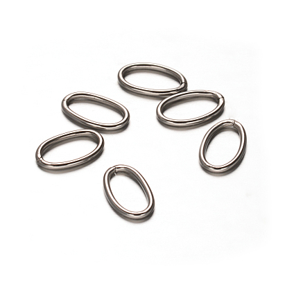 201 нержавеющей стали связывающий кольца, 10x6x1 мм