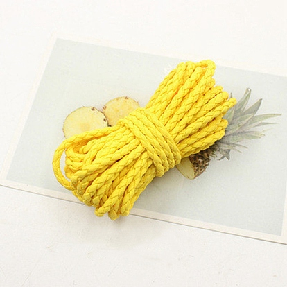 Плетеные шнуры из искусственной кожи, круглые