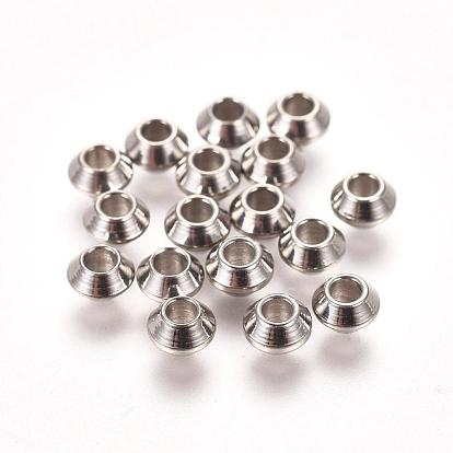 304 Stainless Steel Spacer Beads, Bicone