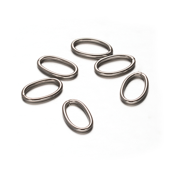 201 нержавеющей стали связывающий кольца, 10x6x1 мм