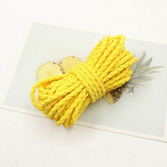 Плетеные шнуры из искусственной кожи, круглые