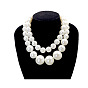 Bold Double Layer Pearl Necklace for Fashionable European and American Street Style