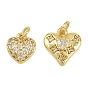 Латунные микропаве прозрачные кубические циркониевые подвески, сердце прелести