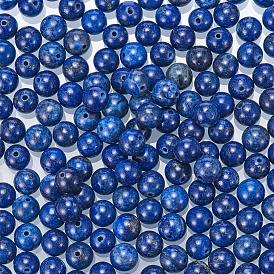Naturales lapis lazuli de Cuentas, teñido, rondo
