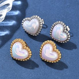 304 серьги-гвоздики в форме сердца из нержавеющей стали для женщин