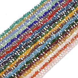 Transparent Glass Beads, Faceted, Round