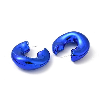 Acrylic Ring Stud Earrings, Half Hoop Earrings with 316 Surgical Stainless Steel Pins