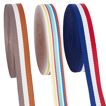 30 ярды 3 стили полосатые полиэстеровые ленты, для аксессуаров для одежды