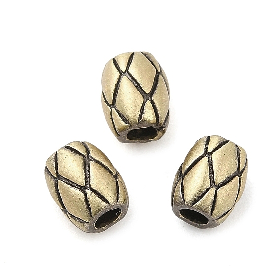 Латунная бусина в тибетском стиле, долговечный, овальные