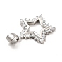 304 Stainless Steel Pendants, with Crystal Rhinestone, Star Charms