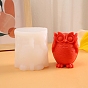 3D No Hearing Seeing Speaking Owl Scented Candle Silicone Molds, Candle Making Molds, Aromatherapy Candle Mold