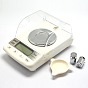 Diamond Jewelry Tool Digital Scale, Pocket Scale, Aluminum with ABS, Weight Capacity 250CT, Weight Increment 0.005CT, with Two Weights, 135x89x68mm