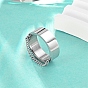 Stainless Steel Plain Band Rings, Chains Tassel Charm Ring