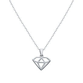 S925 ensemble de bijoux géométriques en argent sterling en forme de diamant pour femmes à porter au quotidien