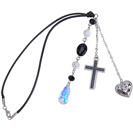 Подвесные украшения в виде каплевидных капель из эмалевого сплава и стекла, для автомобильных подвесных украшений