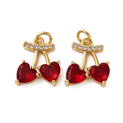 Латунные микро проложить кубического циркония подвески, вишня, с целью перехода в кольце, стойки покрытие, долговечный, без кадмия и без свинца