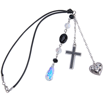 Подвесные украшения в виде каплевидных капель из эмалевого сплава и стекла, для автомобильных подвесных украшений