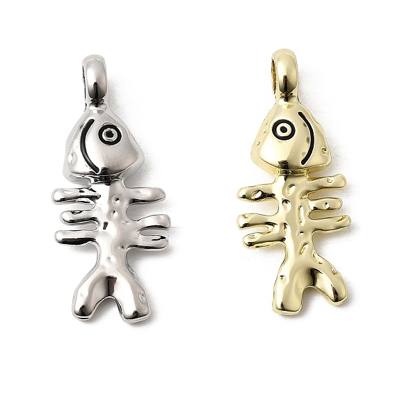 Подвески из эмали и сплава, подвески в форме рыбьей кости