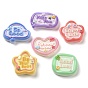 Opaque Resin Cabochons, Word Cabochons