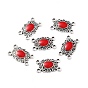 Enamel Style Alloy Multi-Strand Links, Rectangle
