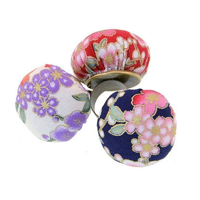 Симпатичная подушка из хлопковой иглы в форме шара, латунная нижняя подушка иглодержателя, швейные инструменты